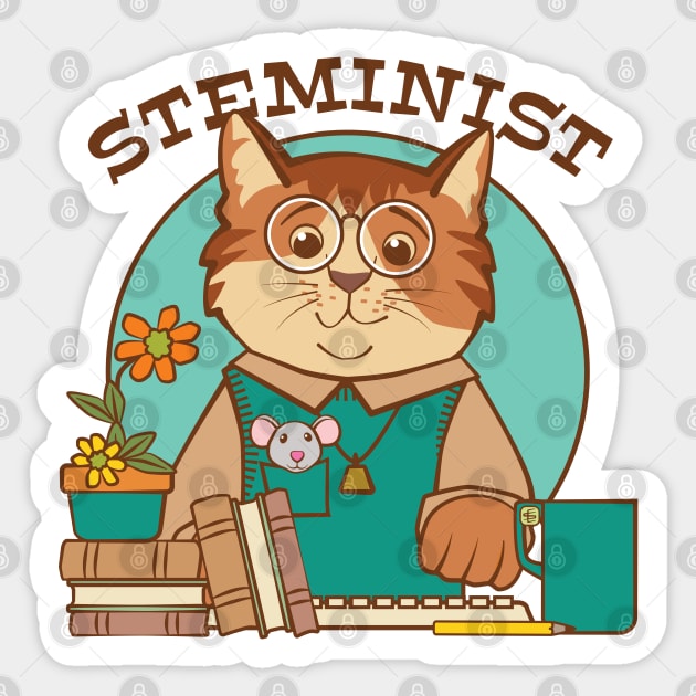 Steminist Science Technology Women Sticker by Sue Cervenka